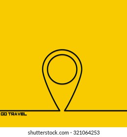 Creative background with travel and tourism outline. The symbol for travel and tourism. Motivation concept. Design element. Idea.