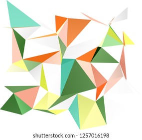 Creative Background Triangles Origami Style Folded Stock Vector ...