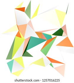 Creative Background Triangles Origami Style Folded Stock Vector ...