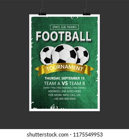 Creative Background with Vector Illustration of a soccer competition 2018 & a 3d Ball..