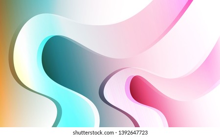 Creative Background With Wave Gradient Shape. For Template Cell Phone Backgrounds. Colorful Vector Illustration.