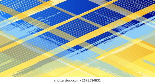 Fondo creativo con franjas cruzadas amarillo-azul. Pasos de gráficos vectoriales-10
