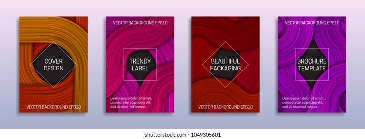 Creative backgrounds for cover design of colored layers. Trendy labels for beautiful packaging. Abstract brochure, booklet or book cover templates.