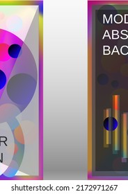 Creative backgrounds from round shapes. A set of modern abstract covers. Future futuristic template with abstract balls for design of banner, poster, booklet, report, magazine.