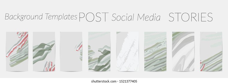 Creative backgrounds for social media. Editable story templates. Pastel colored with hand drawn scribbles promotional backgrounds for social media apps.
