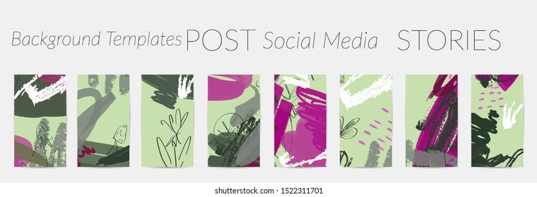 Creative backgrounds for social media. Editable story templates. Pastel colored with hand drawn scribbles promotional backgrounds for social media apps. Creative backgrounds for social media. Editable story templates. Pastel colored with hand drawn scribbles promotional backgrounds for social media apps.