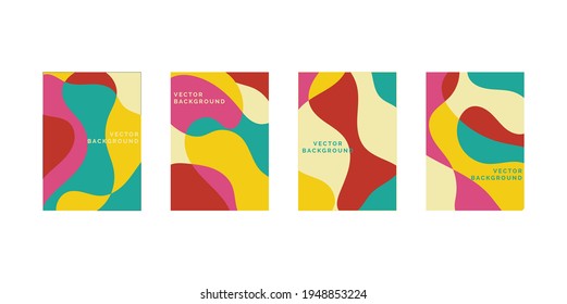 Creative backgrounds for social media. Editable story templates. Pastel colored with hand drawn scribbles promotional backgrounds for social media apps.