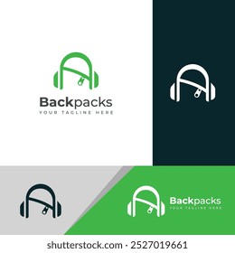 Creative Backpack vector logo design 
