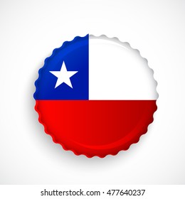 Creative badge or label of chile independence day celebration.