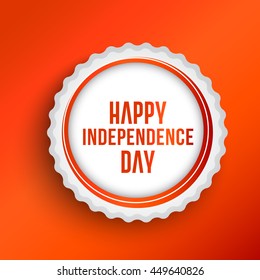 Creative badge or label for independence day celebration of indonesia.