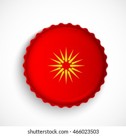 Creative badge or label for independence day of macedonia.