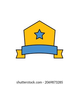 vector de icono de cinta de insignia creativa