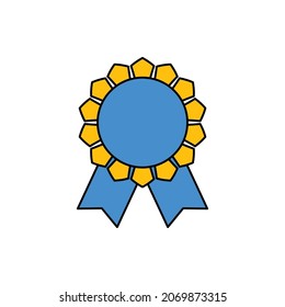 creative badge ribbon icon vector