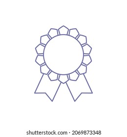 creative badge ribbon icon vector