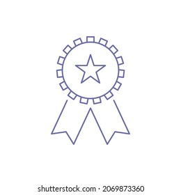 creative badge ribbon icon vector