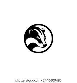 creative badger silhouette logo vector illustration. minimalist, modern, clean and elegant
