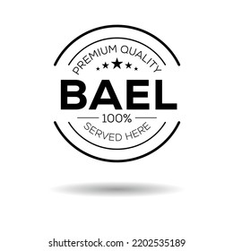 Creative (Bael) drink, Bael sticker, vector illustration.