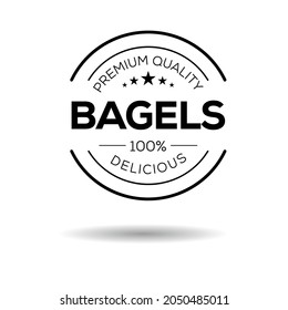 Creative (Bagel) logo, Bagel sticker, vector illustration.