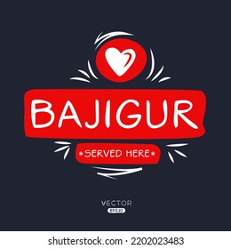 Creative (Bajigur) drink, Bajigur sticker, vector illustration.