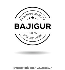Creative (Bajigur) drink, Bajigur sticker, vector illustration.