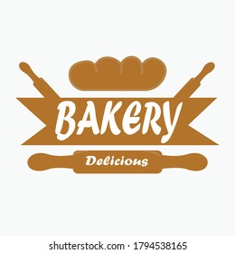 creative bakery logo design template illustration