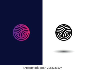 Creative ball logo design vector illustration
