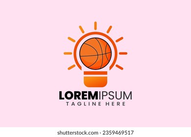 Creative ball sport bulb lamp logo template designs concept vector inspiration education logo symbol