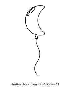 Creative balloon design featuring a moon shape, perfect for celebrations and events