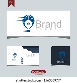 Creative balloon location concept logo icon vector design