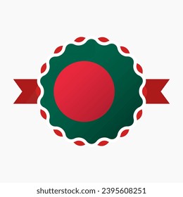Creative Bangladesh Flag Emblem Badge