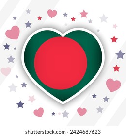 Creative Bangladesh Flag Heart Icon