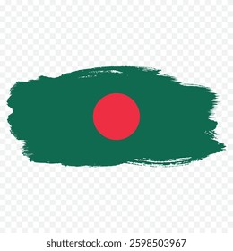 Creative bangladesh flag png transparent background. Bangladesh paint brush texture splatter flag or symbol illustration.