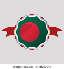 Creative Bangladesh Flag Sticker Emblem