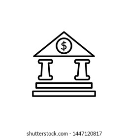 creative bank building icon concept design 