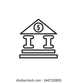 creative bank building icon concept design 