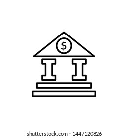creative bank building icon concept design 