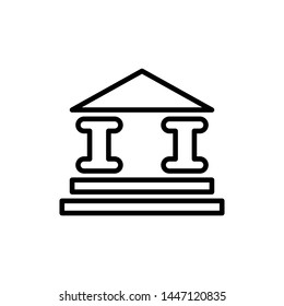 creative bank building icon concept design 