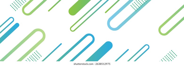 Creative banner background, colorful, gradation green and blue ,shape line,Memphis abstract,eps 10