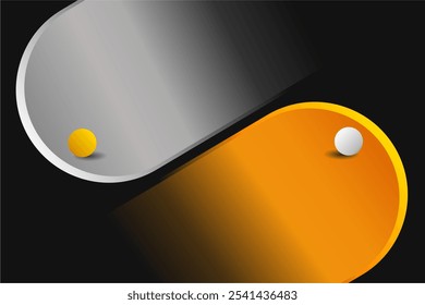 Fundo de banner criativo, colorido, laranja e cinza gradiente, onda, Memphis abstract, eps 10