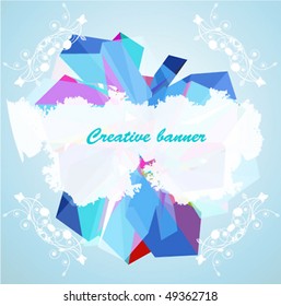 Creative banner with copy space. For Your business and web artwork. Vector illustration.