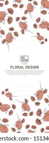 Creative banner decorated with hand drawn tropical leaves. Vector of abstract backgrounds with bright vibrant banners, posters, cover design templates with tropical leaves and plants.