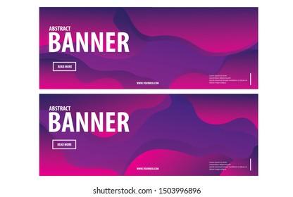 Creative Banner Design. Abstract gradient background. Color gradient background design. Abstract geometric background with liquid shapes. Vector abstract design banner template. Vector illustration