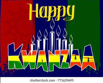 Creative banner design for "Happy Kwanzaa"