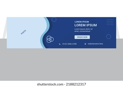 creative banner design template with blue color