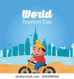 Creative banner design of world tourism day vector illustration.