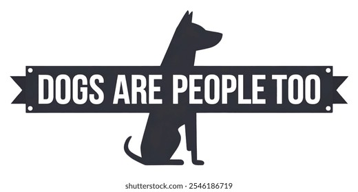 Creative banner of dog theme,minimalistic flat vector illustration with plain background.