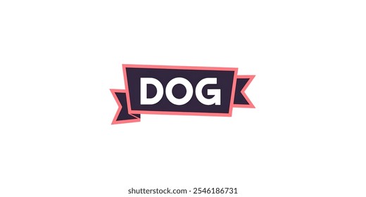 Creative banner of dog theme,minimalistic flat vector illustration with plain background.