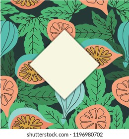 Creative banner with fig  in hand drawn style. For shop, store, cafe and packaging design. Vector illustration