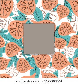 Creative banner with fig pattern in hand drawn style. For shop, store, cafe and packaging design. Vector illustration