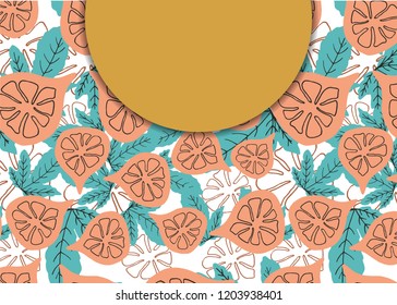 Creative banner with fig pattern in hand drawn style. For shop, store, cafe and packaging design. Vector illustration